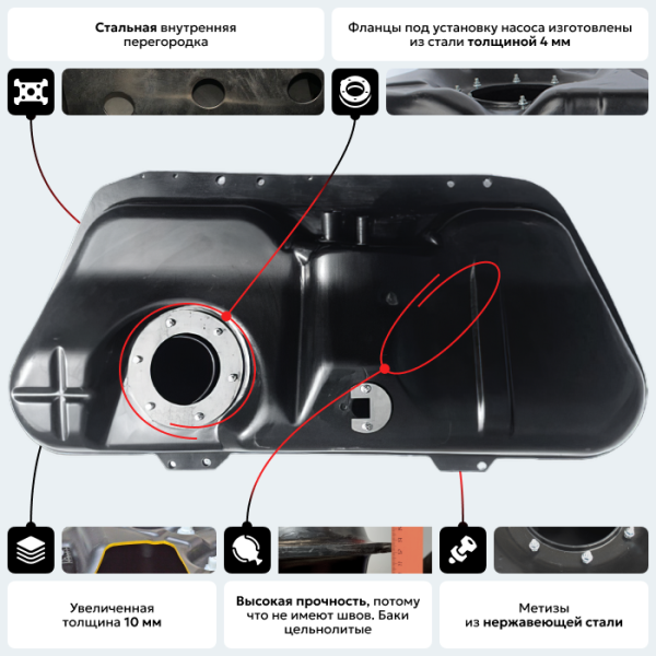 Топливный бак ЗАЗ Sens пластиковый, 1997-2007 г.в. (BP)